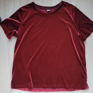 Old Navy Women's Burgundy Velvet Blouse